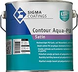 SIGMA Contour Aqua-PU satin Acryl-Lack auf Polyurethan-Basis Zwischen- und Schlussbeschichtung weiß...