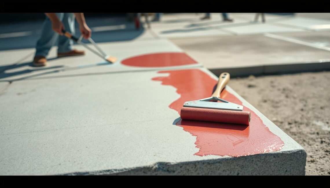Anleitung Betonplatten streichen außen leicht gemacht