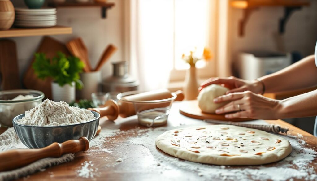 Pizzateig selber machen Schritt für Schritt