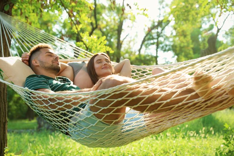 Urlaub in der Hängematte zu zweit