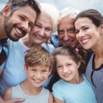 Glückliche Großfamilie